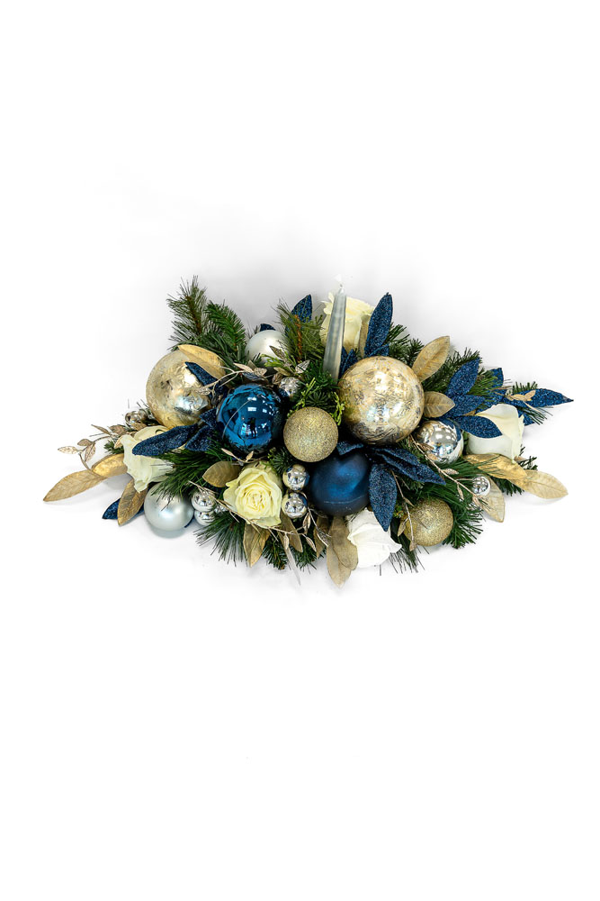 Navy, White and Gold Table Arrangement - Image 2
