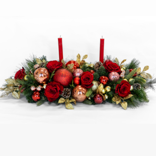 Red & Gold Table Arrangement